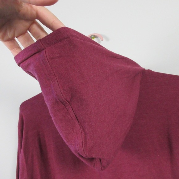 Coolibar Seaside Hoodie Women XL Purple Cotton Viscose Zip Up UV Protection 328 - Picture 8 of 11